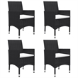 Afuera Living Solid Acacia Wood Medium Stackable Dining Set in Black