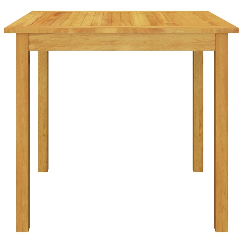 Afuera Living Solid Acacia Wood Medium Patio Dining Set in Dark Gray