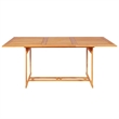 Afuera Living Teak Wood Large Foldable Garden Dining Set in Warm Teak Brown