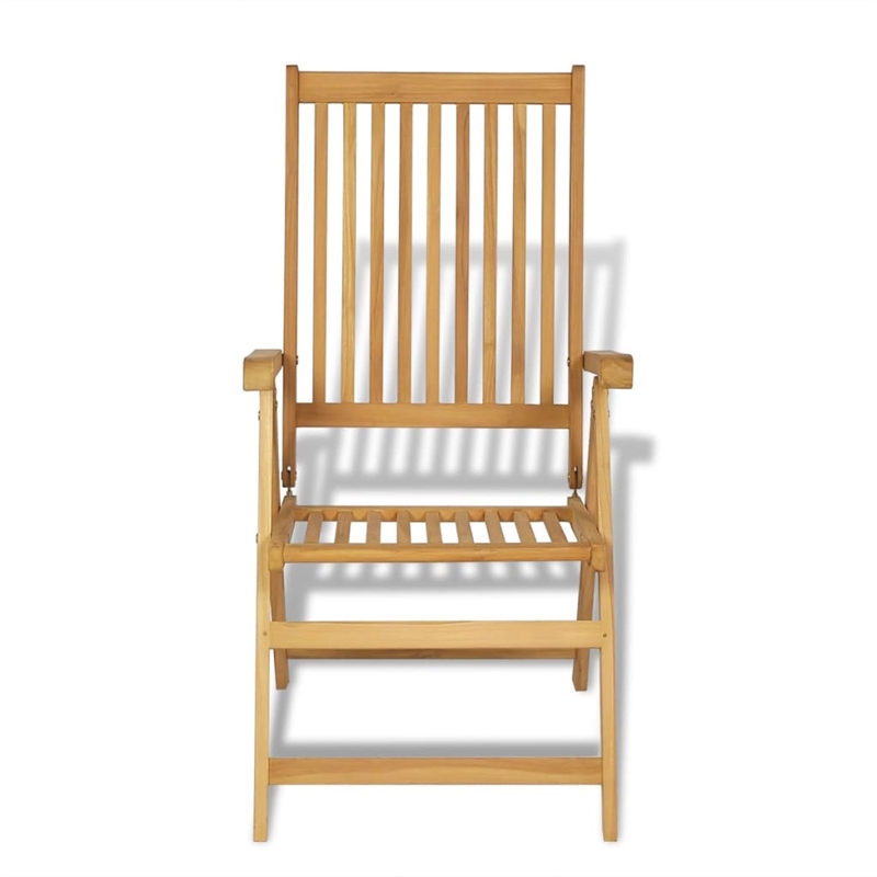 Afuera Living Teak Wood Large Foldable Garden Dining Set in Warm Teak Brown
