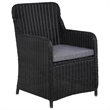Afuera Living Dining Set in Black PE Rattan/Acacia Wood/Powder-Coated Steel