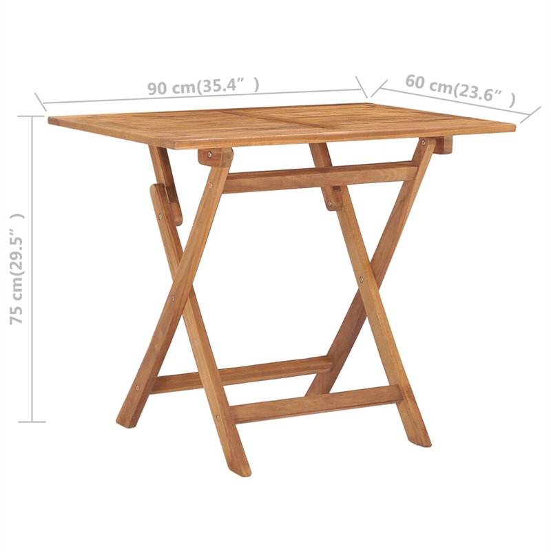 Afuera Living Fine Sanded Teak Hardwood Medium Outdoor Dining Set - Natural Teak