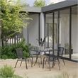 Afuera Living Steel With E-Coated & Powder-Coated Dining Set in Anthracite/Gray