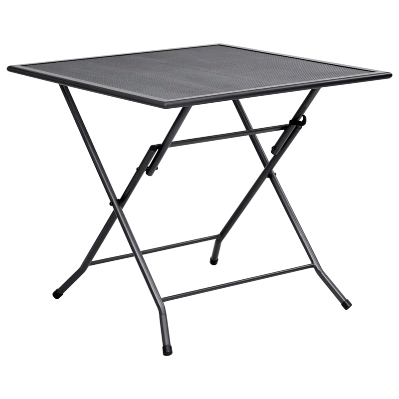 Afuera Living Steel With E-Coated & Powder-Coated Dining Set in Anthracite/Gray