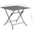 Afuera Living Steel With E-Coated & Powder-Coated Dining Set in Anthracite/Gray
