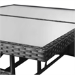 Afuera Living PE Rattan/Steel/Glass/Polyester Medium Garden Dining Set in Black