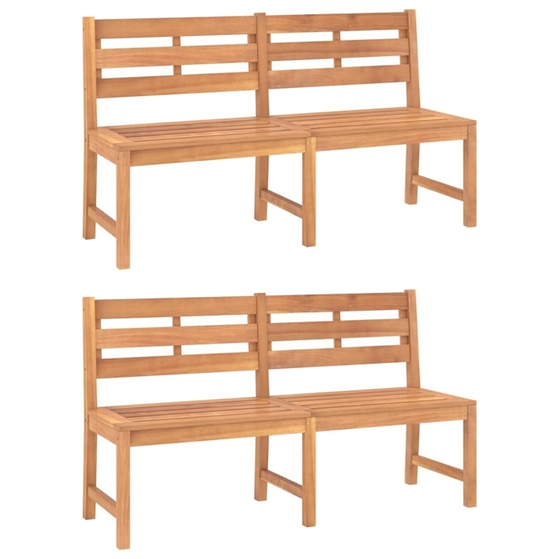 Afuera Living Teak Wood Standard Durable Garden Dining Set in Natural/Brown