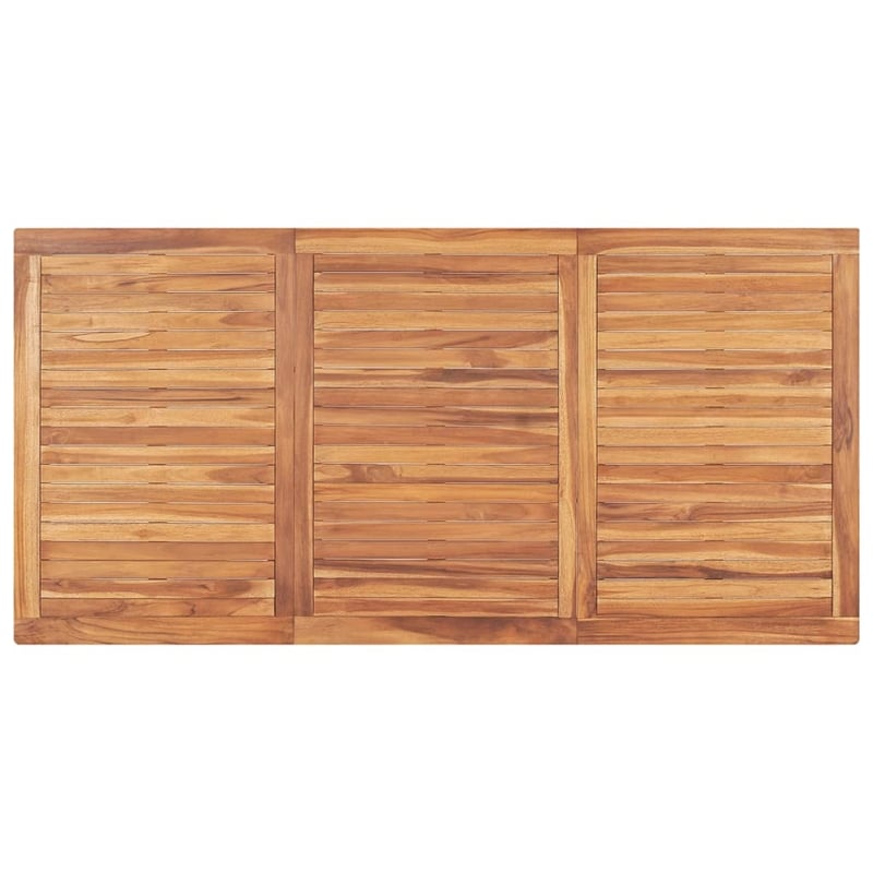 Afuera Living Teak Wood Standard Durable Garden Dining Set in Natural/Brown