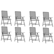 Afuera Living Powder-Coated Steel Standard Garden Dining Set in Anthracite/Gray