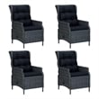 Afuera Living Solid Acacia Wood Medium Removable Covers Dining Set in Dark Gray
