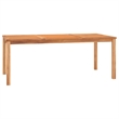 Afuera Living Solid Teak Wood Large Garden Dining Set in Brown