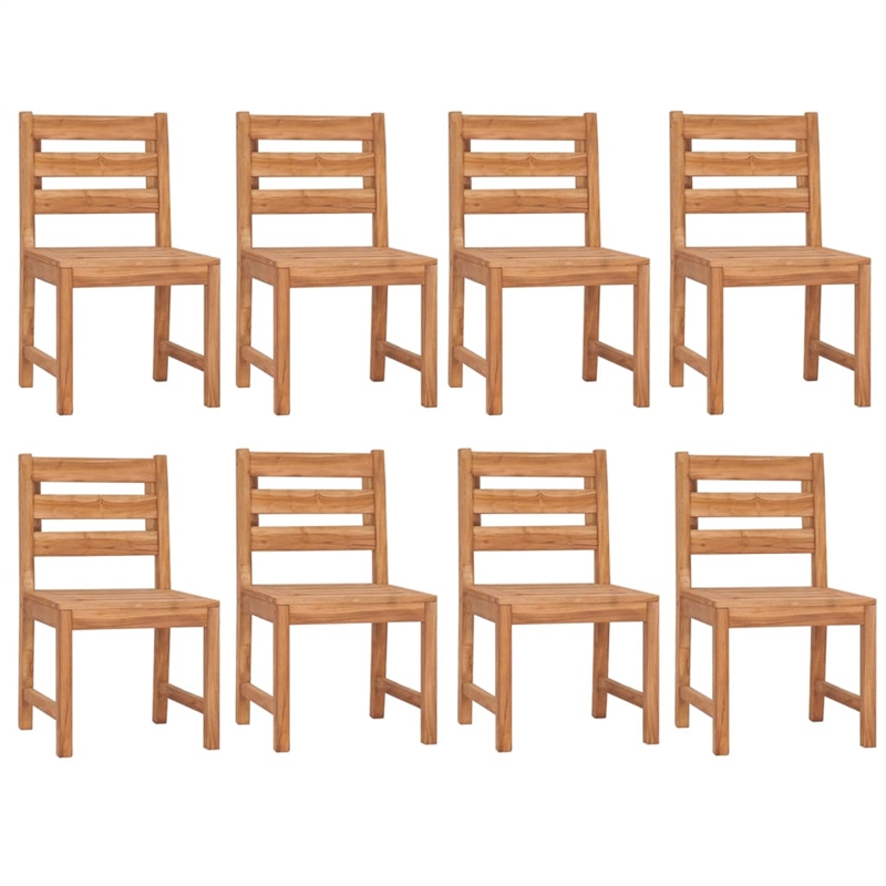 Afuera Living Solid Teak Wood Large Garden Dining Set in Brown