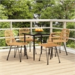 Afuera Living Contemporary 5 Piece Garden Dining Set in Black