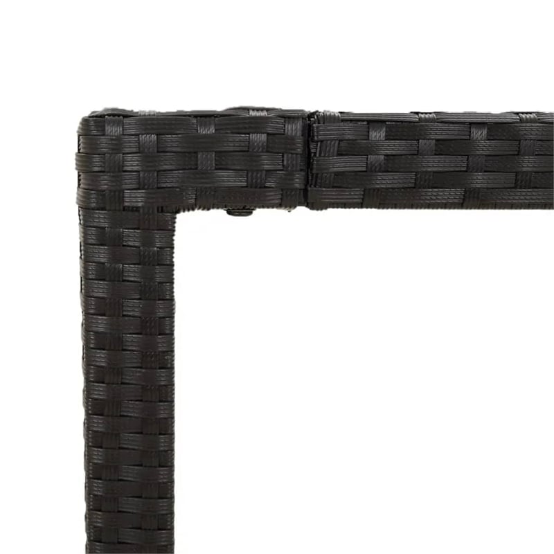 Afuera Living Contemporary Rattan Garden Dining Set in Black