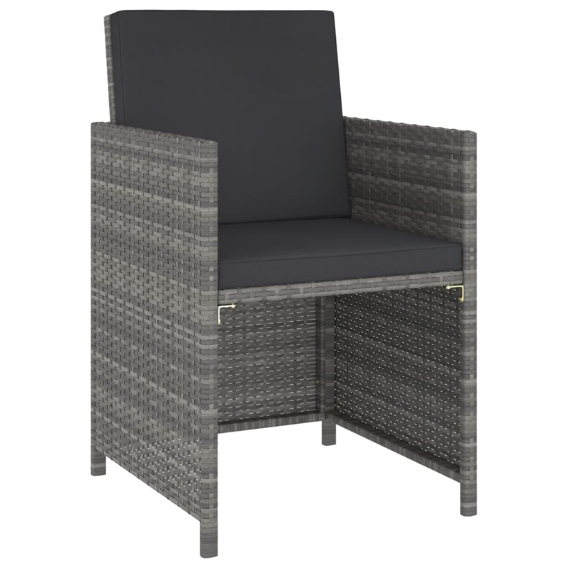 Afuera Living Contemporary 6 Piece Outdoor Dining Set in Gray