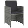 Afuera Living Contemporary 6 Piece Outdoor Dining Set in Gray