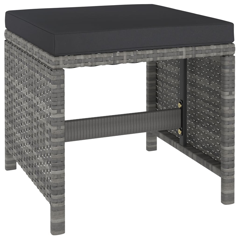 Afuera Living Contemporary 6 Piece Outdoor Dining Set in Gray