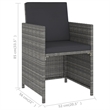 Afuera Living Contemporary 6 Piece Outdoor Dining Set in Gray