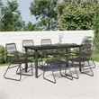 Afuera Living Contemporary Synthetic PVC Garden Dining Set in Black