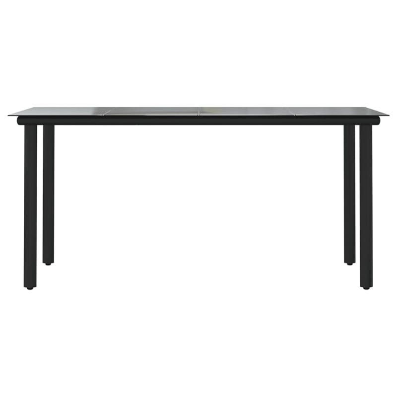 Afuera Living Contemporary Synthetic PVC Garden Dining Set in Black