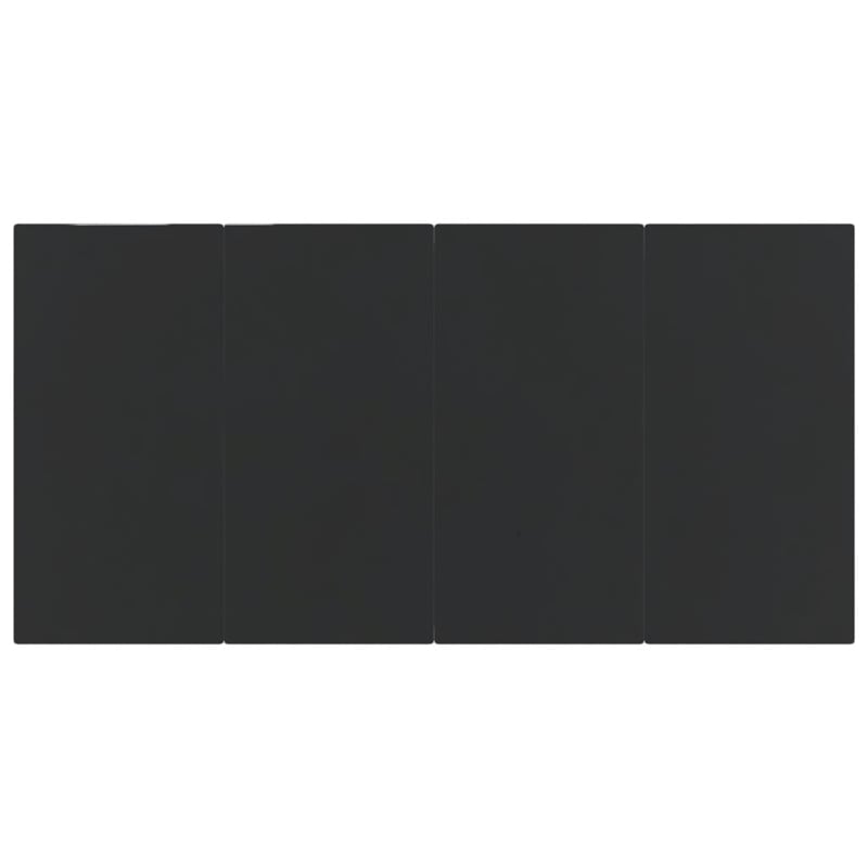 Afuera Living Contemporary Garden Dining Set in Powder-Coated Black