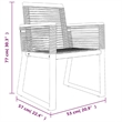 Afuera Living Contemporary Synthetic PVC Garden Dining Set in Black