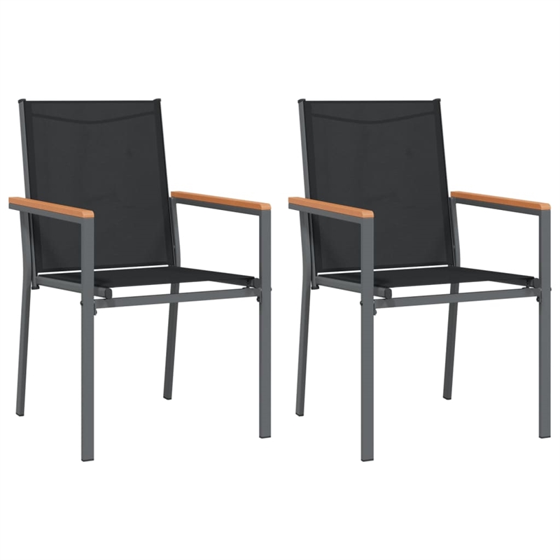 Afuera Living Contemporary Durable Garden Dining Set in Black