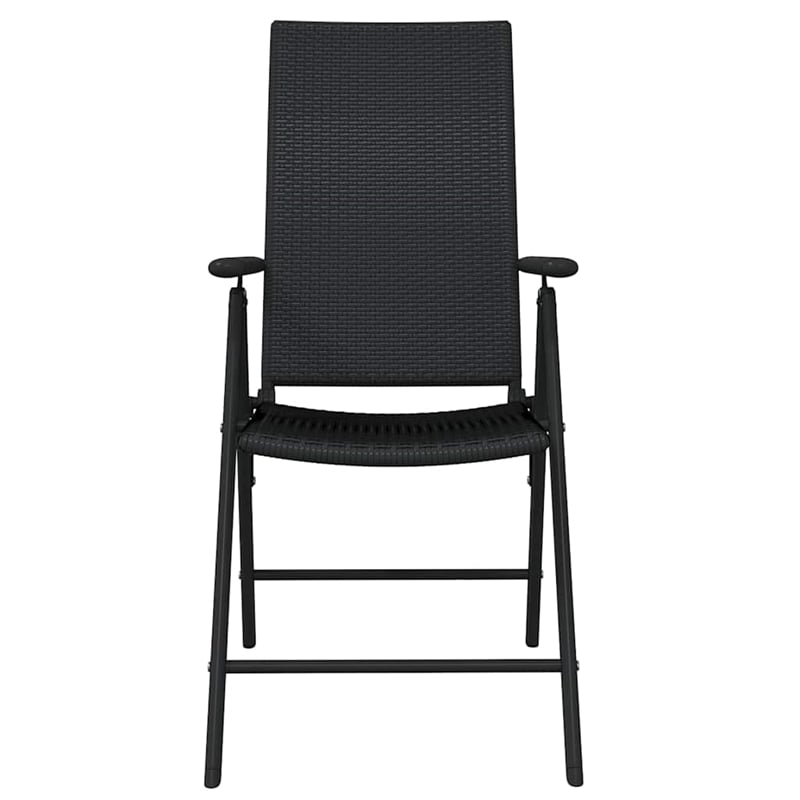 Afuera Living Contemporary Garden Dining Set in Powder-Coated Black