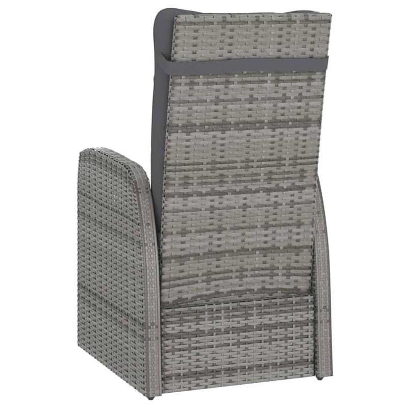 Afuera Living Contemporary Synthetic Poly Rattan 11PC Garden Dining Set in Gray
