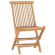 Afuera Living Teak Wood Small Foldable Outdoor Dining Set in Gray