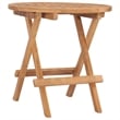 Afuera Living Teak Wood Small Foldable Outdoor Dining Set in Gray
