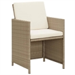 Afuera Living Solid Acacia Wood Medium Garden Dining Set in Beige