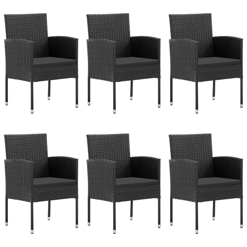 Afuera Living Solid Acacia Wood & Steel Large Dining Set in Black