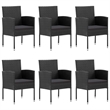 Afuera Living Solid Acacia Wood & Steel Large Dining Set in Black