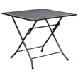 Afuera Living Steel Standard Square Dining Set in Anthracite/Gray