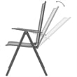 Afuera Living Steel Standard Square Dining Set in Anthracite/Gray