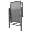 Afuera Living Steel Standard Square Dining Set in Anthracite/Gray