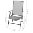 Afuera Living Steel Standard Square Dining Set in Anthracite/Gray