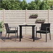 Afuera Living PE Rattan 3 Piece Modern Garden Dining Set in Black