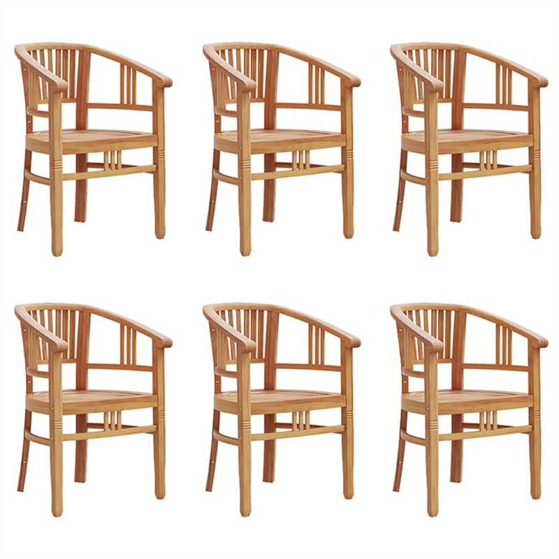 Afuera Living Teak Wood Medium Durable Garden Dining Set in Brown