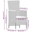 Afuera Living Contemporary PE Rattan Durable Garden Dining Set in Black