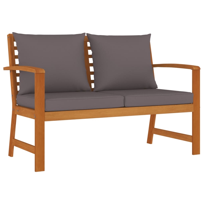 Afuera Living Contemporary Patio Dining Set in Dark Gray Cushions/Brown
