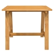 Afuera Living Contemporary Solid Acacia Wood Garden Dining Set in Brown