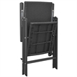 Afuera Living Contemporary Aluminum Medium Foldable Dining Set in Black