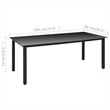 Afuera Living PE Rattan/WPC/Aluminum/Glass Large Dining Set in Black/Brown