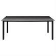 Afuera Living PE Rattan/WPC/Aluminum/Glass Large Dining Set in Black/Brown