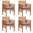 Afuera Living Outdoor Dining Set in Brown Frame With in Dark Gray Cushions