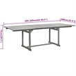 Afuera Living Solid Acacia Wood 7-Piece Foldable Garden Dining Set in Gray