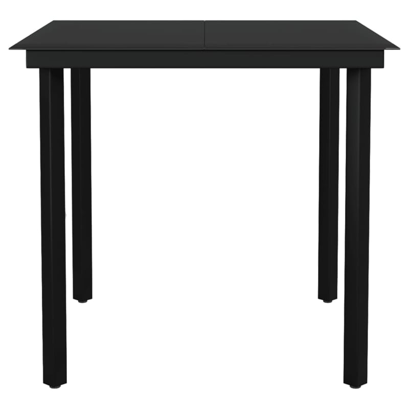 Afuera Living Powder-Coated Steel & Cotton Rope Medium Dining Set in Black