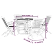 Afuera Living Smooth-Sanded Teak Hardwood Outdoor Dining Set Natural/Brown